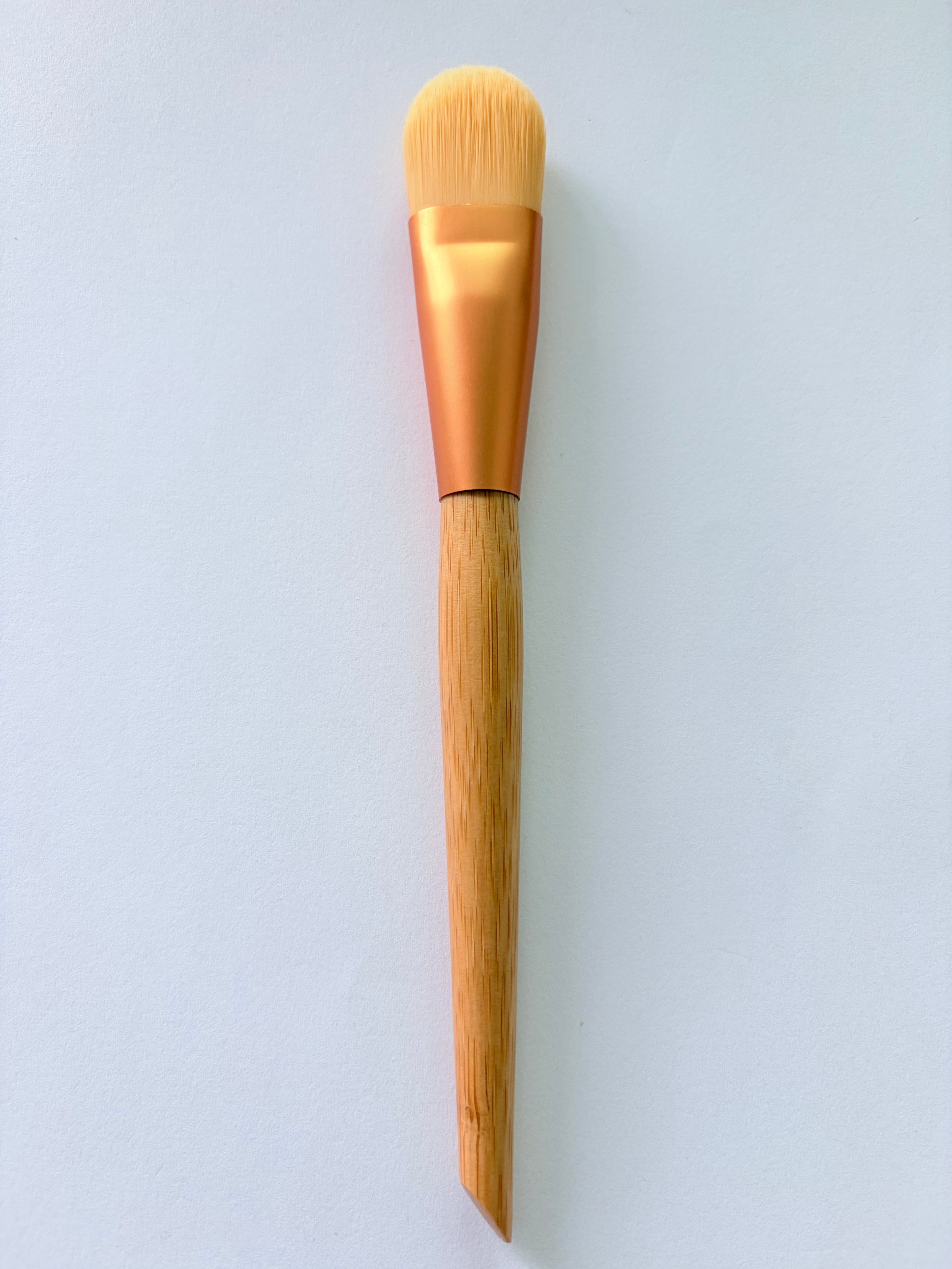 Bamboo Handle Foundation & Mask Brush – Ultra Soft Synthetic Kabuki Skincare Applicator Brush
